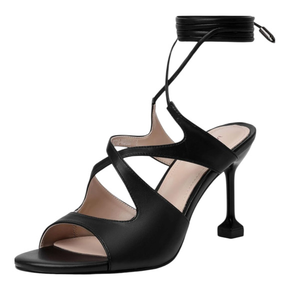 Mofirdast - Women's Strappy Lace Up Stiletto Heels - Size 6 Black - Picture 1 of 10